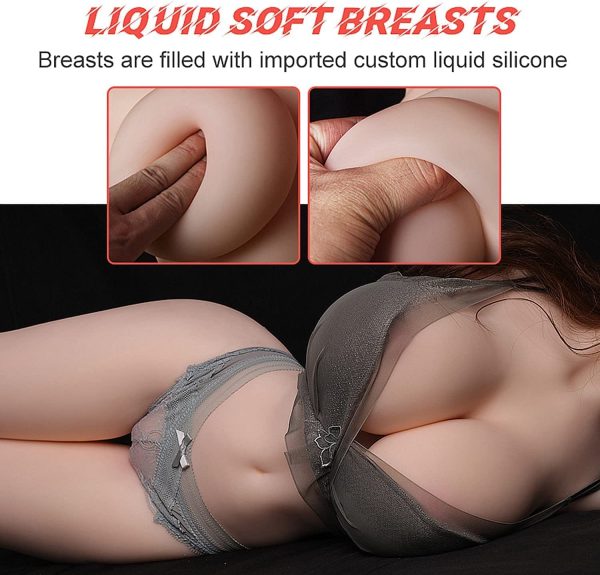 21LB Sex Doll, Sex Doll for Men, Soft Gel Breasts, Big Boobs Doll, Realistic Pussy, Realistic Ass, Vaginal Anal Breast Sex, Female Torso, Adult Love Doll, Male Masturbator, Sex Toys for Men,