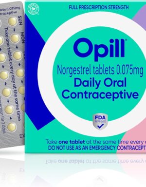 Opill Daily Oral Birth Control Pills Over The Counter Progestin Only Contraceptive FDA Approved & Estrogen Free 28 Count