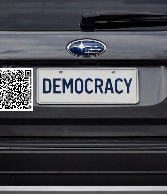 QR Code with Our Constitutional Rights for flock and surveillance cameras Car magnets